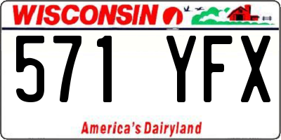 WI license plate 571YFX