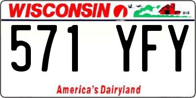 WI license plate 571YFY