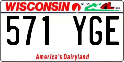 WI license plate 571YGE