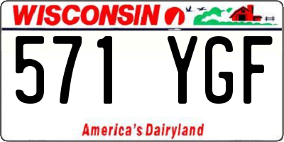WI license plate 571YGF