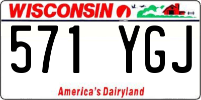WI license plate 571YGJ