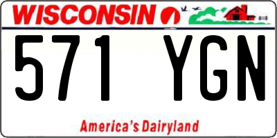 WI license plate 571YGN