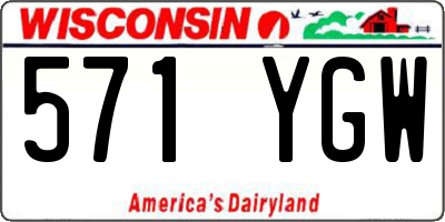 WI license plate 571YGW