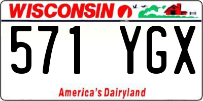 WI license plate 571YGX