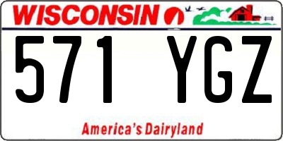 WI license plate 571YGZ