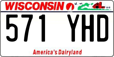 WI license plate 571YHD