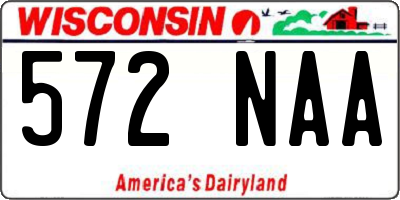 WI license plate 572NAA