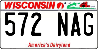 WI license plate 572NAG