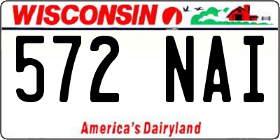 WI license plate 572NAI