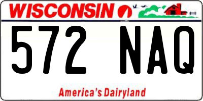 WI license plate 572NAQ