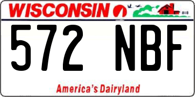 WI license plate 572NBF