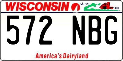 WI license plate 572NBG