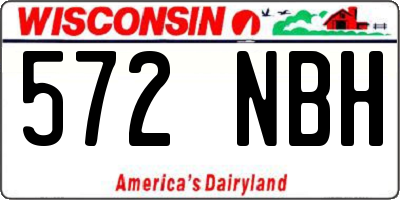 WI license plate 572NBH