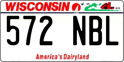 WI license plate 572NBL