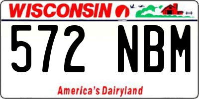 WI license plate 572NBM