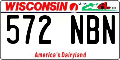 WI license plate 572NBN