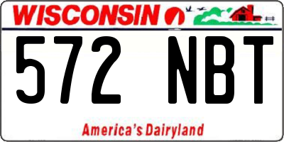 WI license plate 572NBT