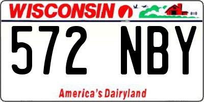 WI license plate 572NBY
