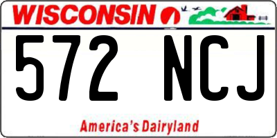 WI license plate 572NCJ