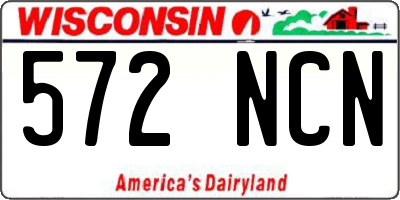 WI license plate 572NCN