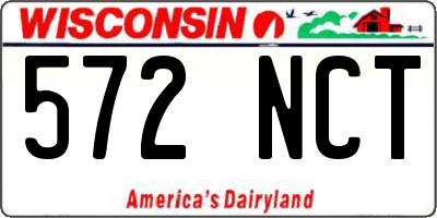WI license plate 572NCT