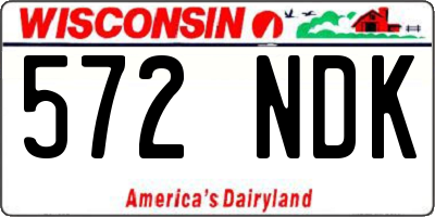 WI license plate 572NDK