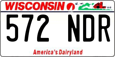 WI license plate 572NDR