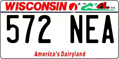 WI license plate 572NEA
