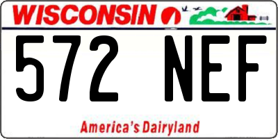 WI license plate 572NEF