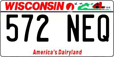 WI license plate 572NEQ