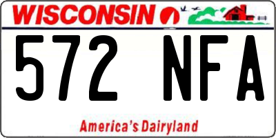 WI license plate 572NFA