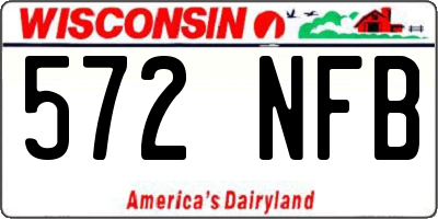 WI license plate 572NFB