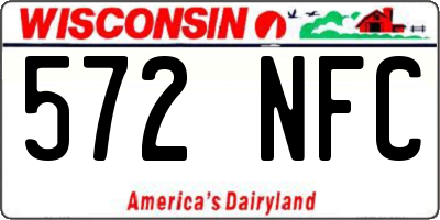 WI license plate 572NFC