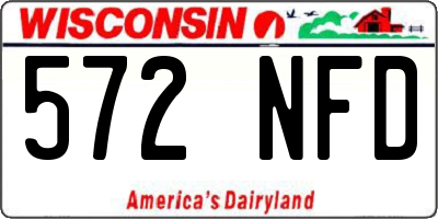 WI license plate 572NFD