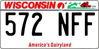 WI license plate 572NFF