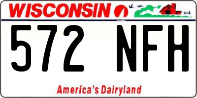 WI license plate 572NFH