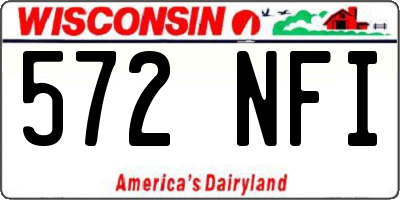 WI license plate 572NFI