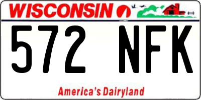 WI license plate 572NFK
