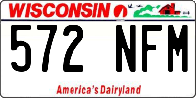 WI license plate 572NFM