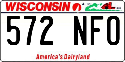 WI license plate 572NFO