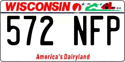 WI license plate 572NFP