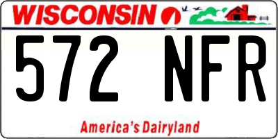 WI license plate 572NFR