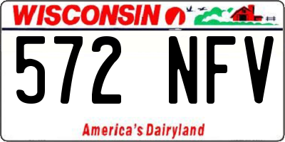 WI license plate 572NFV