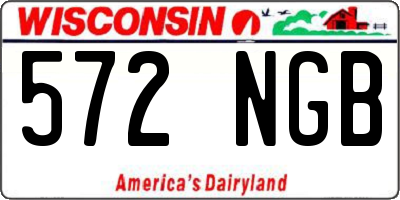 WI license plate 572NGB