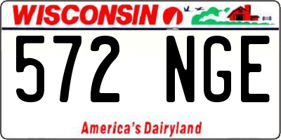 WI license plate 572NGE