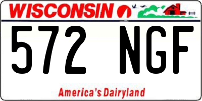 WI license plate 572NGF