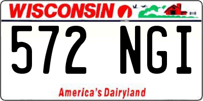 WI license plate 572NGI
