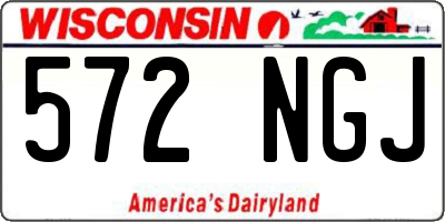 WI license plate 572NGJ