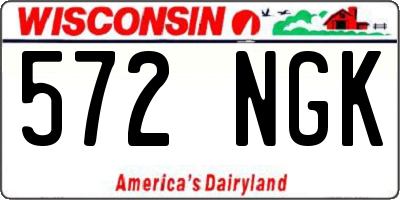 WI license plate 572NGK