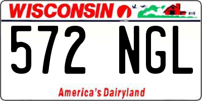 WI license plate 572NGL